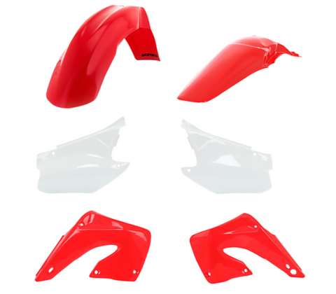 Acerbis Standard Replacment Plastics Kit for 2000-01 Honda CR125R / CR250R - Red/White - 2071020242