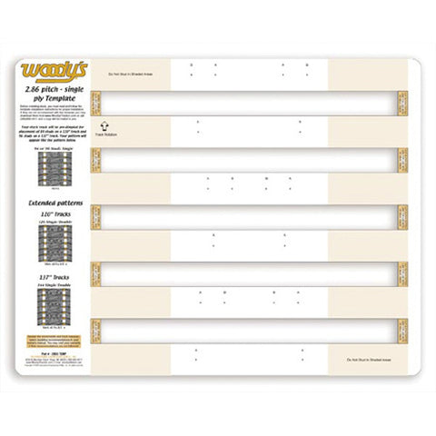 Woodys 2865 Studding Template - Single Ply - 286S-TEMP