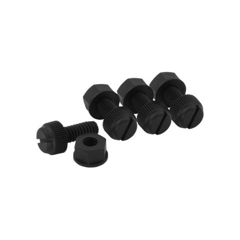 Bolt Nylon License Plate Fasteners 4PK - Black - LPFNYLON