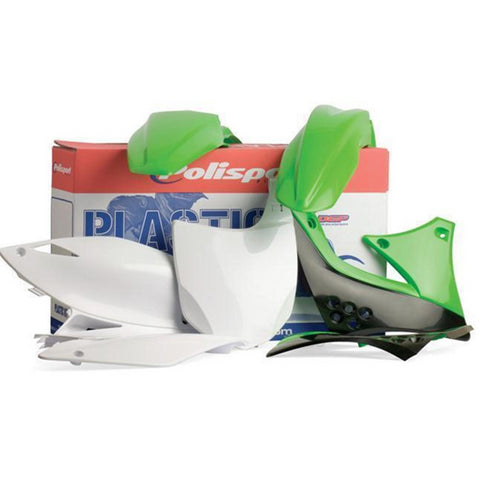Polisport MX Complete Replica Plastics Kit for 2013-16 Kawasaki KX250F - OEM Green/White/Black - 90625