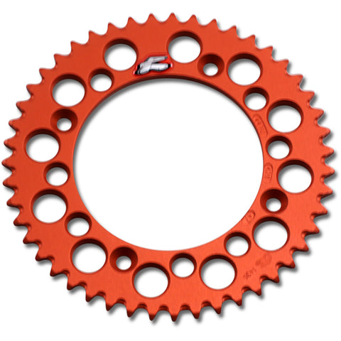 Renthal Ultralight Grooved Rear Sprocket - 428 Chain Pitch x 47 Teeth - Orange - 441U-428-47GPOR