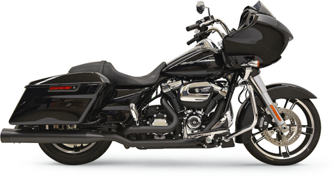 Bassani True-Dual Down Under Headers for 2017-22 Harley FL Touring models - Black - 11525A