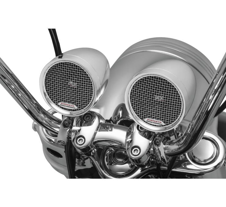 Kuryakyn Road Thunder Bluetooth Speaker Pods by MTX - Chrome