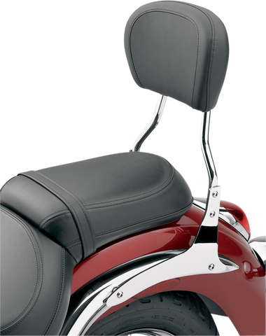 Cobra USA Round Sissy Bar with Pad for 2006-18 Kawasaki VN900 Models - Chrome - 02-8968