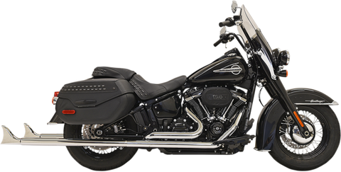 Bassani Fishtail True Dual Exhaust System for 2018-22 Harley Softail Heritage Classic - 39inch/Chrome - 1S96E-39
