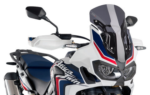 Puig Racing Windscreen for 2016-17 Honda CRF1000L Africa Twin - Dark Smoke