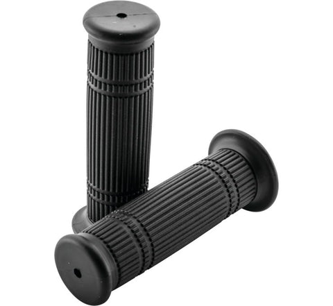 BikeMaster Grips - Black/Splined - 7/8 Inch Bars - WLG-232-Black