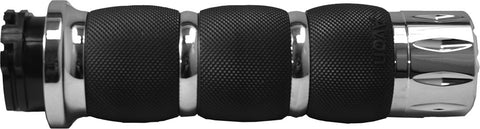 Avon Grips Air Cushion Grips for Harley Dyna / Road - Chrome - AIR-90-RIV