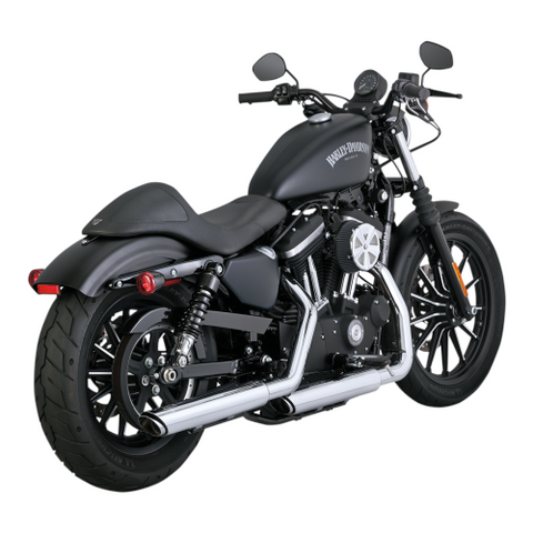 Vance & Hines Twin Slash Slip-On Mufflers for 2014-19 Harley Sportsters - 3in/Chrome - 16861