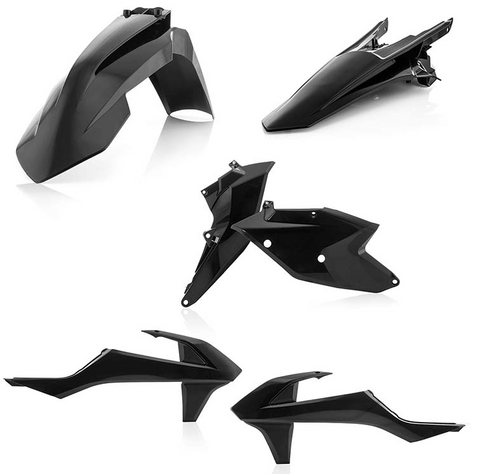 Acerbis Standard Replacment Plastics Kit for 2017-19 KTM EXC / EXC-F / XC-W models - Black - 2634060001