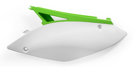 Acerbis Side Panels for 2009-12 Kawasaki KX models - White/Green - 2141731050