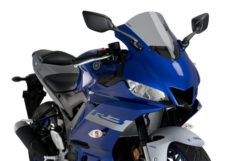 Puig R-Racer Windscreen for Yamaha YZF-R3 - Smoke - 3737H