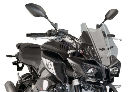Puig Naked Bike Windscreens for 2016-19 Yamaha FZ-10 / MT-10 - Dark Smoke - 8917F