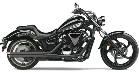 Cobra USA 4 inch Slip-On Muffler for 2011-17 Yamaha XVS1300C Stryker - Black - 2270B