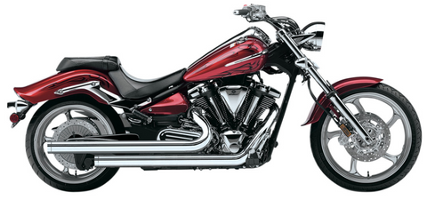 Cobra USA Dragsters Exhaust System for 2008-18 Yamaha XV1900 Raider - Chrome - 2627