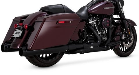 Vance & Hines Torquer 450 Slip-On Mufflers for 2017-22 Harley FL Touring models - Black - 46674