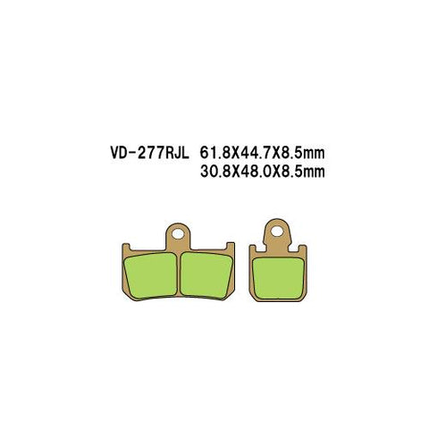 Vesrah Brake Pads for Yamaha YZF-R1 / VMX1700 - Front - VD-277RJL
