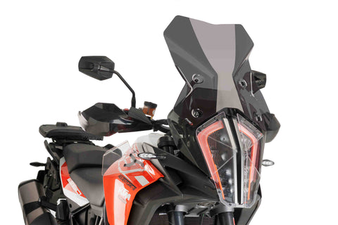Puig Touring Windscreen for 2017-20 KTM 1290 Super Adventure R/S - Dark Smoke - 9717F