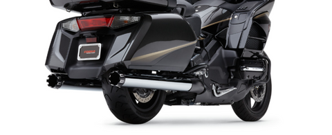 Cobra USA 4 Inch Slip-On Mufflers for 2012-17 Honda GL1800 Gold Wing - Chrome - 1219