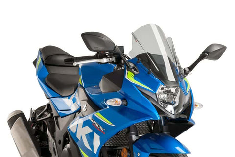 Puig Z-Racing Windscreen for 2017-21 Suzuki GSX-R250 - Light Smoke - 9722H