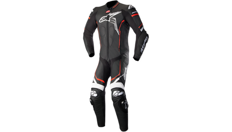 Alpinestars GP Plus v2 1-Piece Leather Suit - Black/Red Fluorescent - US 44 / EU 54 -  3150518-1231-54 - Final Sale