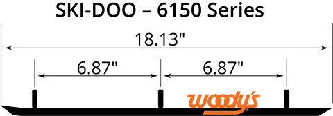 Woodys 6150 Standard Series Trail Wear Bar Runners for 1990-96 Ski-Doo models - RUS-6150