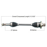 Tytaneum Heavy Duty CV Axle for 2002 Yamaha YFM660F Grizzly 4x4 - Rear Left - 813-0348