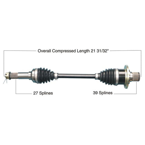 Tytaneum Heavy Duty CV Axle for 2002 Yamaha YFM660F Grizzly 4x4 - Rear Left - 813-0348