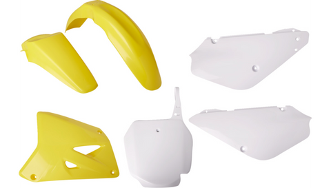 Polisport MX Complete Replica Plastics Kit for 2002-22 Suzuki RM85 - OE Yellow/White - 90775