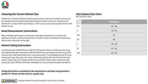 agv helmet specifications AGV K3 Helmet - Rossi Winter Test 2018