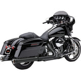 Cobra USA Neighbor Hater Slip-On Mufflers for 1995-16 Harley-Davidson Baggers FLH/FLT - 4 inch - Black - 6107RB