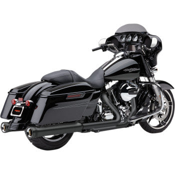Cobra USA Neighbor Hater Slip-On Mufflers for 1995-16 Harley-Davidson Baggers FLH/FLT - 4 inch - Black - 6107RB