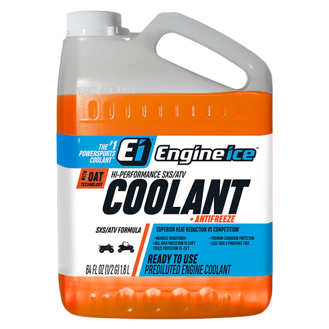 Engine Ice Hi-Performance Coolant for Side By Side and ATV - 1/2 Gallon Orange Bottle - 12556