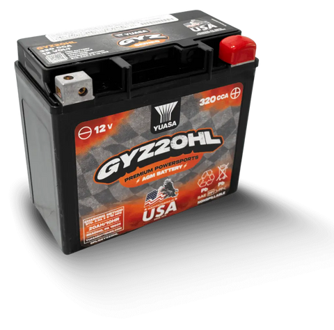 Yuasa Factory Activated High Performance 12 Volt AGM Battery - YUAM720GH - GYZ20HL