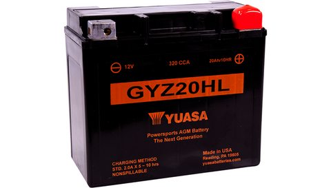 Yuasa GYZ Factory-Activated AGM Maintenance-Free Battery - GYZ20HL - YUAM720GH