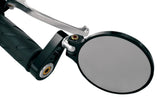 Joker Machine Cafe Racer Folding Bar End Round Mirror - Black - 09-303B