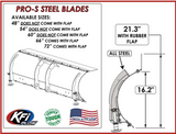 KFI Full Snow Plow Kit - 54 inch Pro-S Steel Plow Blade with Push Tube and Mount for Polaris Scrambler 850 / 1000 models