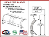 KFI Full Snow Plow Kit - 60 inch Pro-S Steel Plow Blade with Push Tube and Mount for Polaris Scrambler 850 / 1000 models