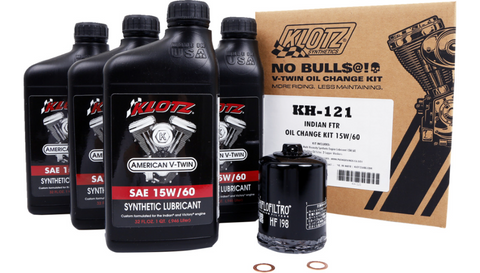 Klotz Synthetic Oil Change Kit for Indian FTR - 15W-60 - KH-121