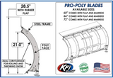 KFI Products Pro-Poly Plow Blade for UTV - Straight - 72 Inch - 105872
