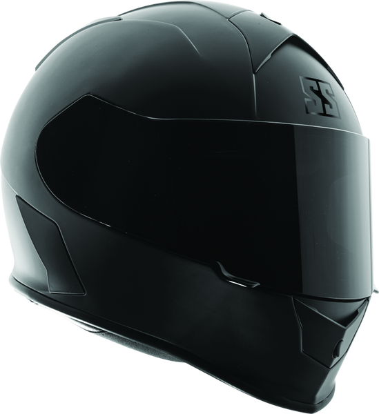 full face brushed steel motorcycle helmet Speed and Strength SS900 Solid Speed Full-Face Helmet - Matte Black
