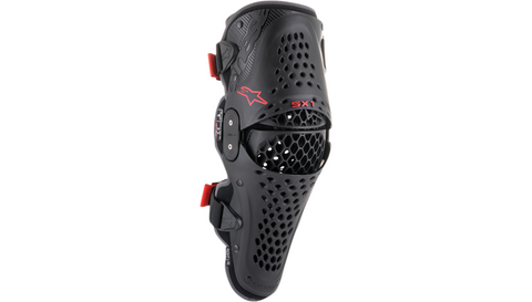 Alpinestars SX1 v2 Knee Guards Protectors - Black/Red - S/M - 6506321-13-S/M - NO packaging OR tags - FINAL SALE