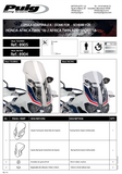 Puig Touring Windscreen for 2016-17 Honda CRF1000L Africa Twin - Clear - 8905W