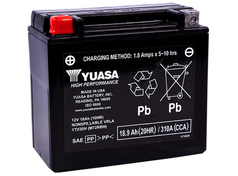 Yuasa Factory Activated H Series AGM Battery - YTX20H - YUAM72RBH