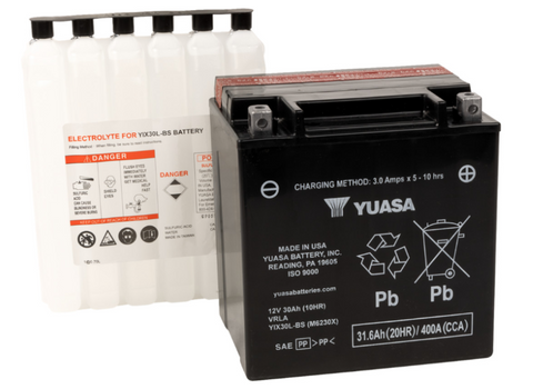 Yuasa YIX30L-BS-PW AGM Maintenance-Free Battery - YUAM6230XPW