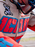 ICON Slabtown Intercept 84 Jacket - Red / Off-White Leather - Small