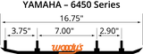 Woodys 6450 Executive Series Trail Flat-Top Carbide Runners for 1997-2000 Yamaha VMax models - 8 Inch - WYV-6450
