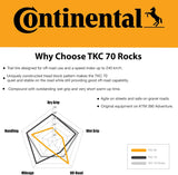 Continental TKC 70 Rocks Tire Dual Sport Tire - Rear - 150/70R17 - 69S - 02446390000