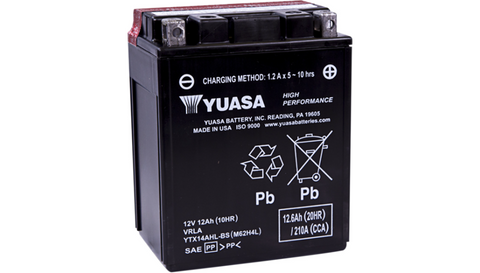 YUASA YTX14AHL-BS High Performance AGM Maintenance-Free Battery - YUAM62H4L