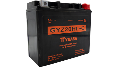 Yuasa GYZ Factory Activated High Performance AGM Battery - 12 Volts - YUAM720GHC - GYZ20HL-C